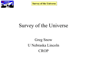Survey of the Universe
