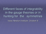 Different faces of integrability in the gauge theories or in the jungles