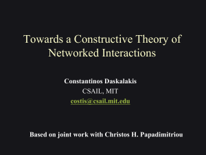 Towards a Constructive Theory of Networked Interactions