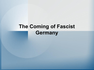 The Coming of Fascist Germany