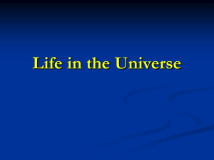 Life in the Universe