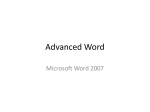 Advanced Word