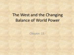 The West and the Changing Balance of World Power