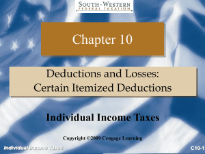 C10-1 Individual Income Taxes Individual