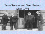 Peace Treaties and New Nations After WWI
