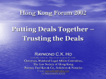 Trusting the Deals - The Federation of Hong Kong Business