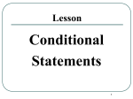 Conditional Statements