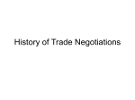 History of Trade Negotiations