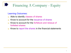 ACT 3216 ADVANCED FINANCIAL ACCOUNTING 1