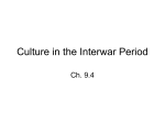 Culture in the Interwar Period