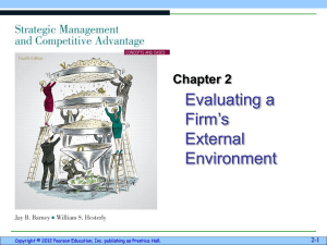 Evaluating a Firm`s External Environment