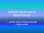 Identifying Sentence Relationships