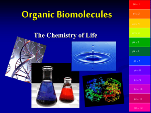 Organic Biomolecules Fill in Notes 2016