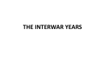 the interwar years - the world of World History!