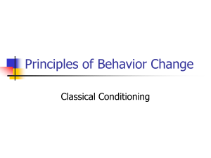 Principles of Behavior Change