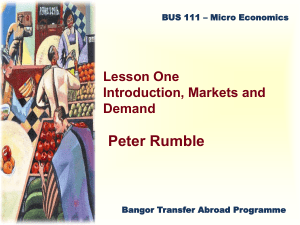 BUS 111 - Micro Economics