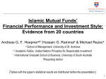Islamic Mutual Funds` Financial Performance and Investment Style