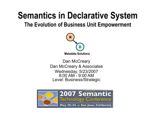 Semantics in Declarative System