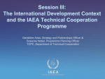 Session III: The International Development Context and the