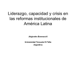 Liderazgo, capacidad y crisis en las reformas institucionales de