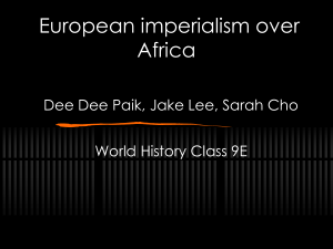 European imperialism over Africa