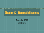 Chapter 12 Domestic Economy
