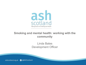Smoking and mental health: working with the community