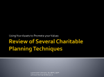 Selected Charitable Planning Techniques