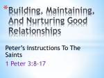 Peter`s Instructions To The Saints