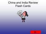 China and India Review- flash cards