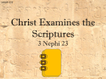 lesson 131 3 Nephi 23 Christ examines the scriptures Power Pt
