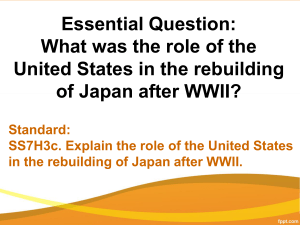 US role in rebuilding Japan student version