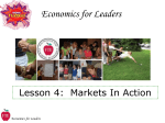 Lecture 4: Markets In Action