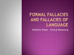 Formal fallacies and fallacies of language
