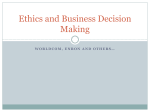 Ethics and Business Decision Making