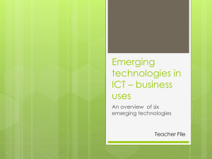 Emerging technologies in ICT only