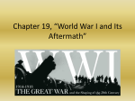 Chapter 19, *World War I and Its Aftermath