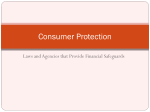 Unit 7 Consumer Protection Notes