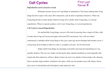 Animal Cell Cycle - Montgomery`s Hedrick Life Science