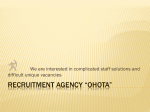 Recruiting Agency *Ohota*