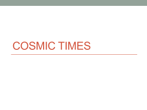 Cosmic Times - Klenk Astronomy
