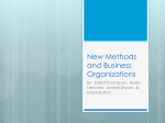 New Methods and Business Organizations 6th