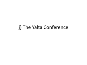 j) The Yalta Conference