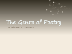 The Genre of Poetry