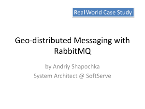 Geo-distributed Messaging with RabbitMQ