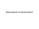 Nationalism to Sectionalism - takehome