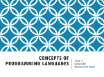CONCEPTS OF PROGRAMMING LANGUAGES