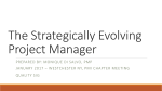 Strategically Evolving Project Manager