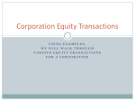 Corporation Equity Transactions