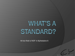 What IS a Standard? - Cloud Nine Church of Christ